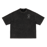 Waffle-Texture Washed Boxy T-Shirt