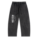 Snow Wash Drawstring Cotton Pants