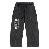 Snow Wash Drawstring Cotton Pants