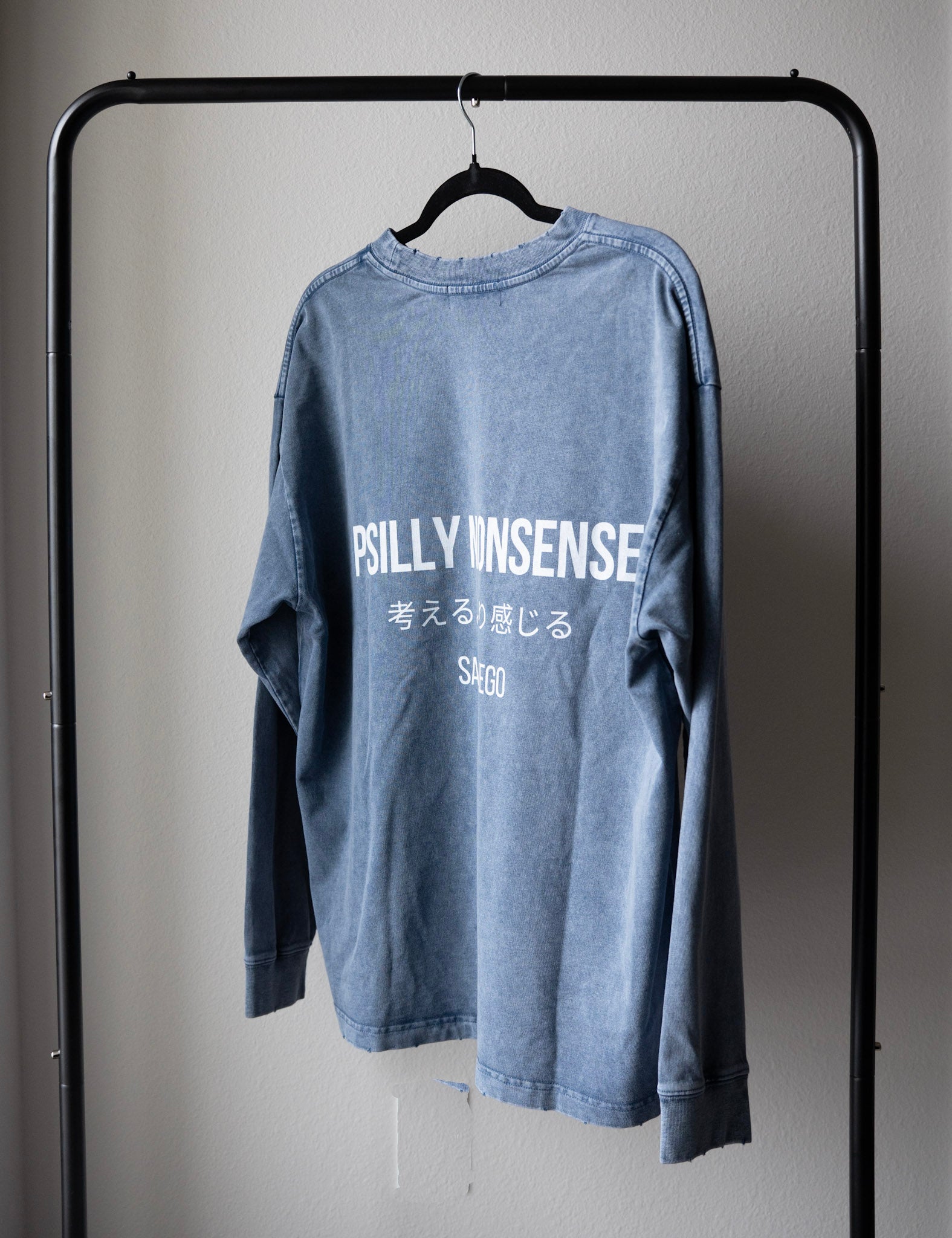 Snow Washed Oversize Long Sleeve T-shirt