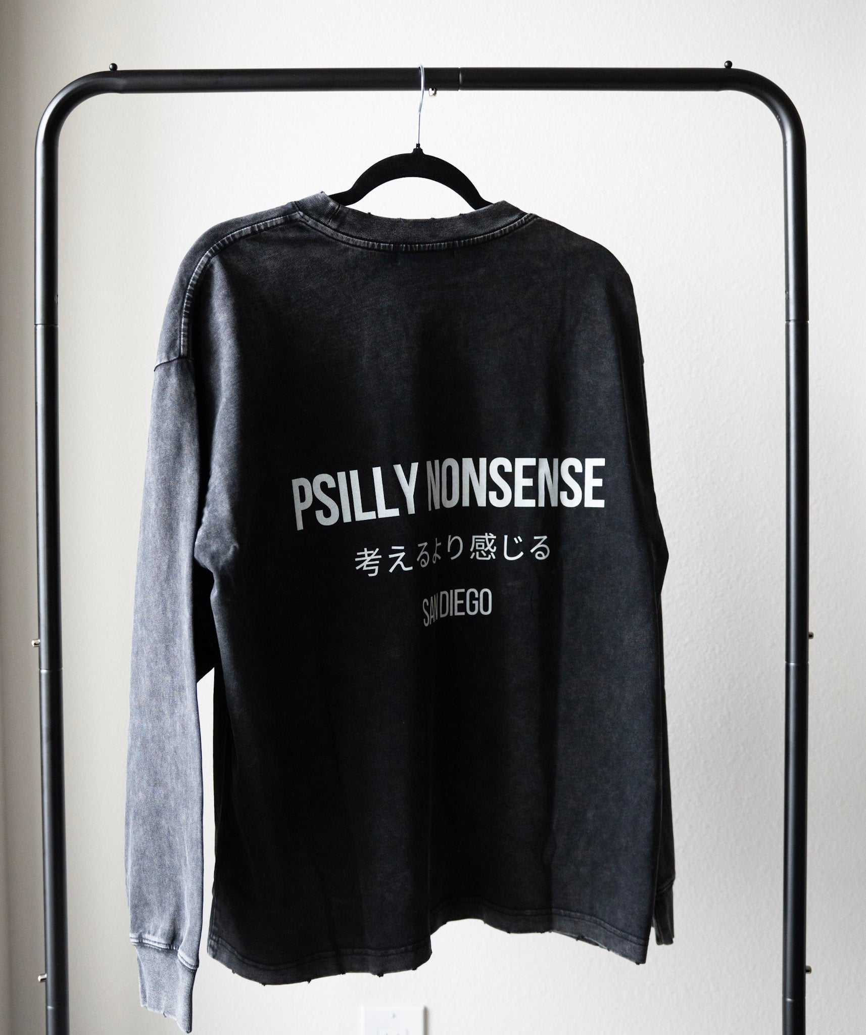 Snow Washed Oversize Long Sleeve T-shirt