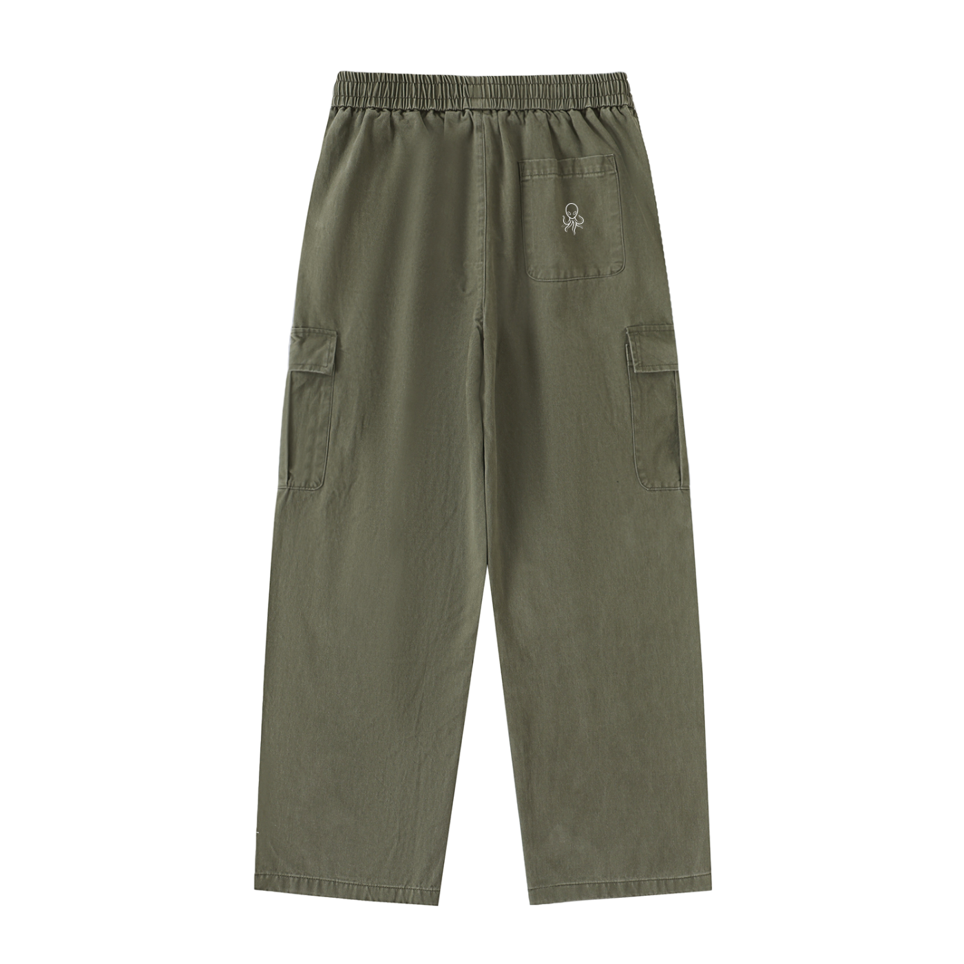 Men's Drawstring Waist Straight-Leg Cargo Pants