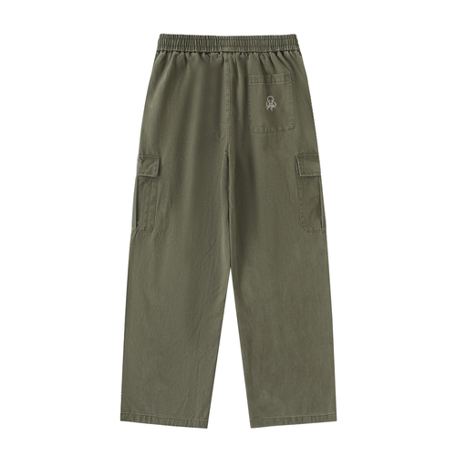 Men's Drawstring Waist Straight-Leg Cargo Pants
