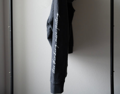 Snow Washed Loose Cotton Hoodie