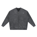 Vintage Washed Fleece Baseball Jacket