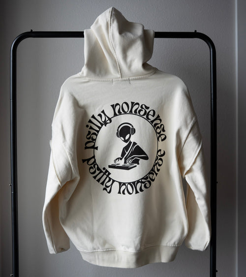 Contrast Tape Raw Edge Double Layered Hoodie