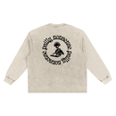 Snow Washed Oversize Long Sleeve T-shirt