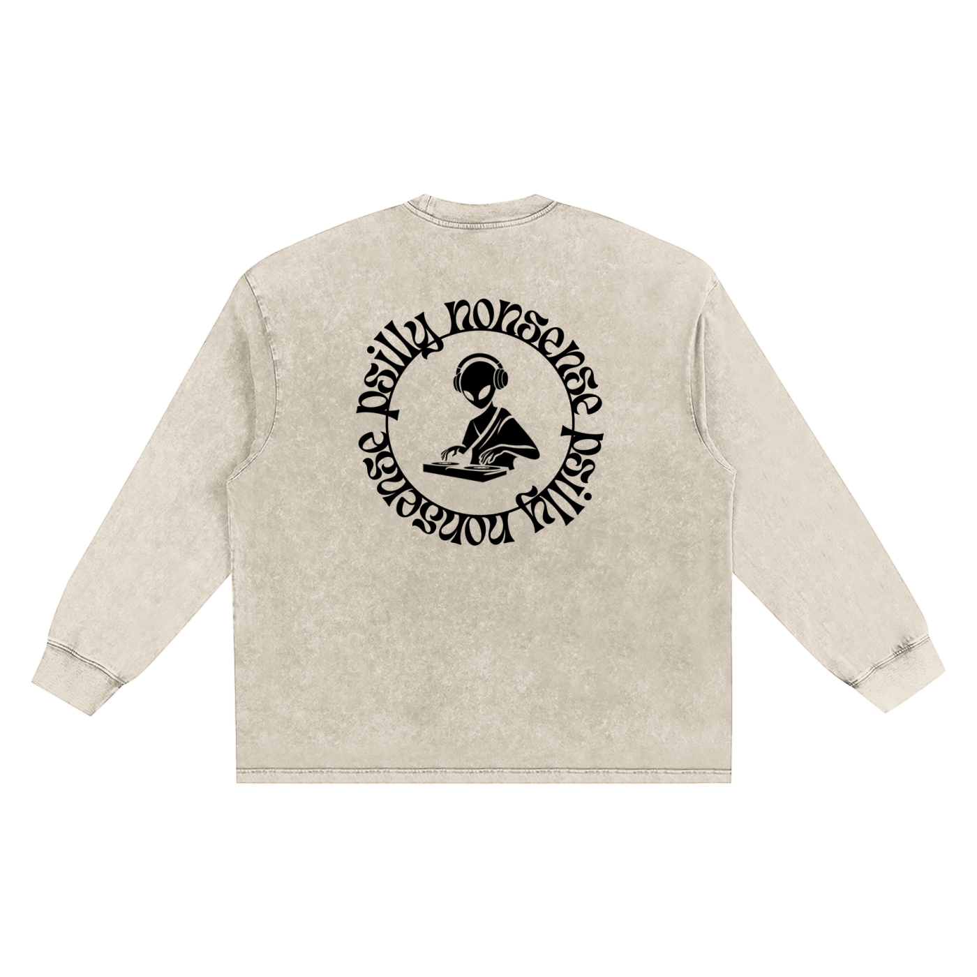 Snow Washed Oversize Long Sleeve T-shirt