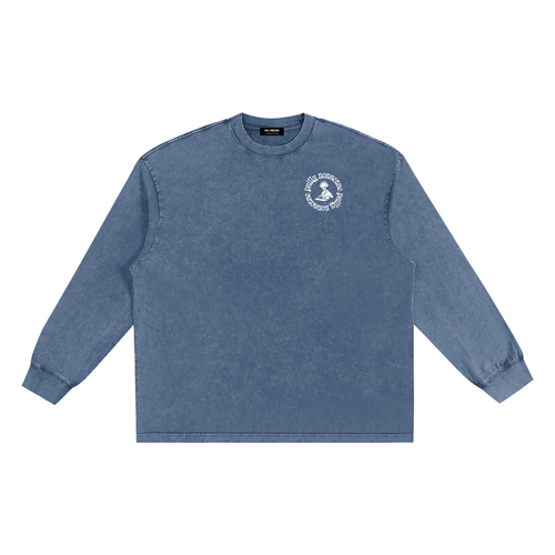 Snow Washed Oversize Long Sleeve T-shirt