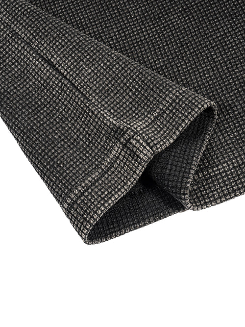 Waffle-Texture Washed Boxy T-Shirt