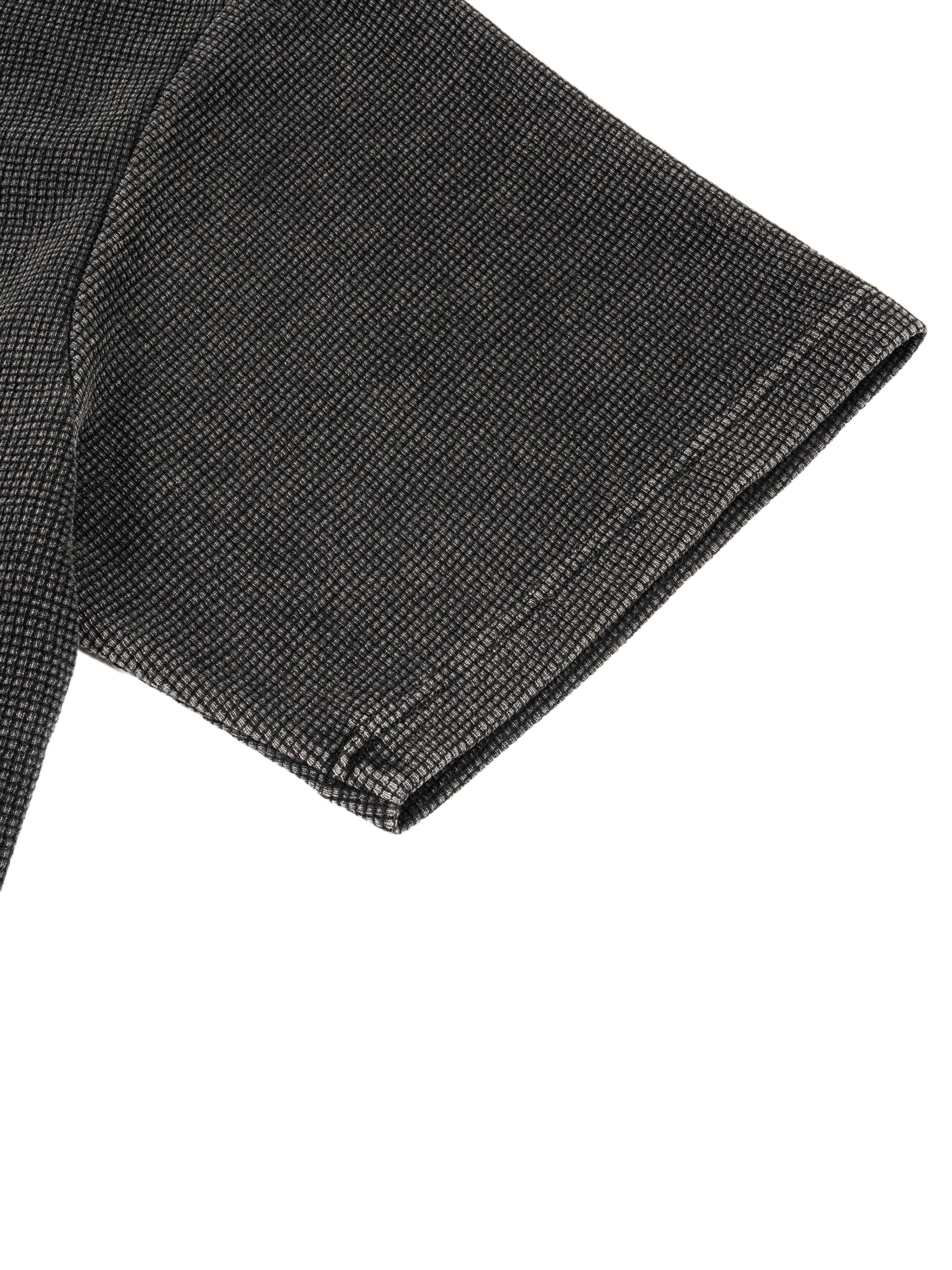 Waffle-Texture Washed Boxy T-Shirt