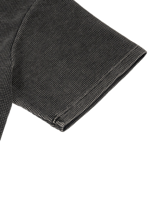 Waffle-Texture Washed Boxy T-Shirt