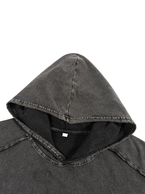 Snow Washed Boxy Hooded Tank Top