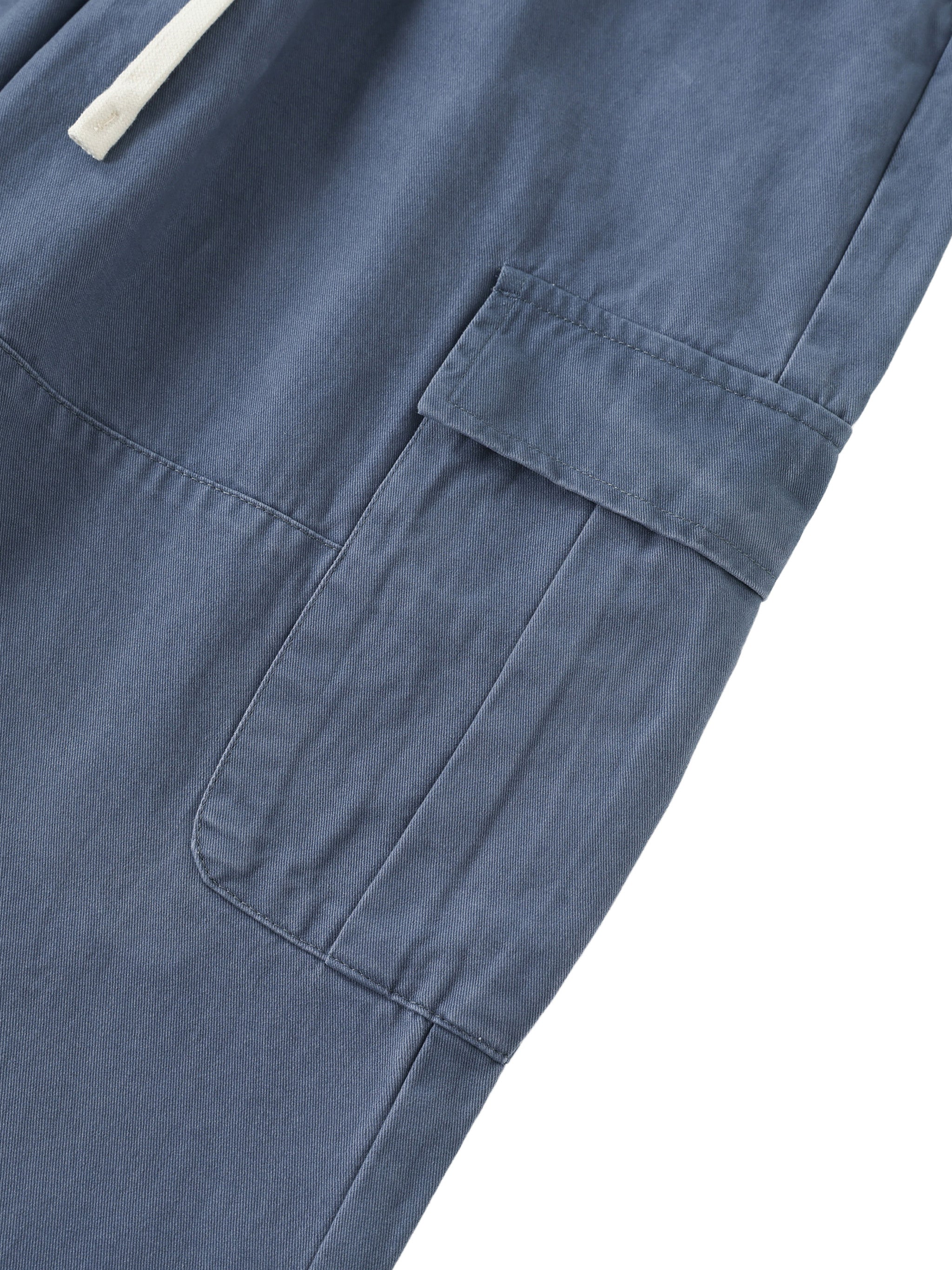 Men's Drawstring Waist Straight-Leg Cargo Pants