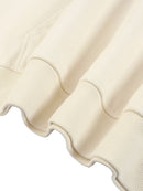 Contrast Tape Raw Edge Double Layered Hoodie