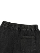 Snow Wash Drawstring Cotton Pants