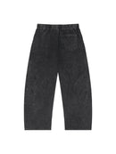 Snow Wash Drawstring Cotton Pants