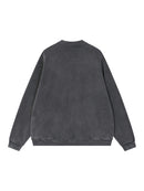 Vintage Washed Fleece Baseball Jacket