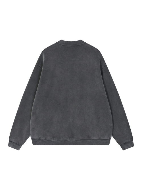 Vintage Washed Fleece Baseball Jacket